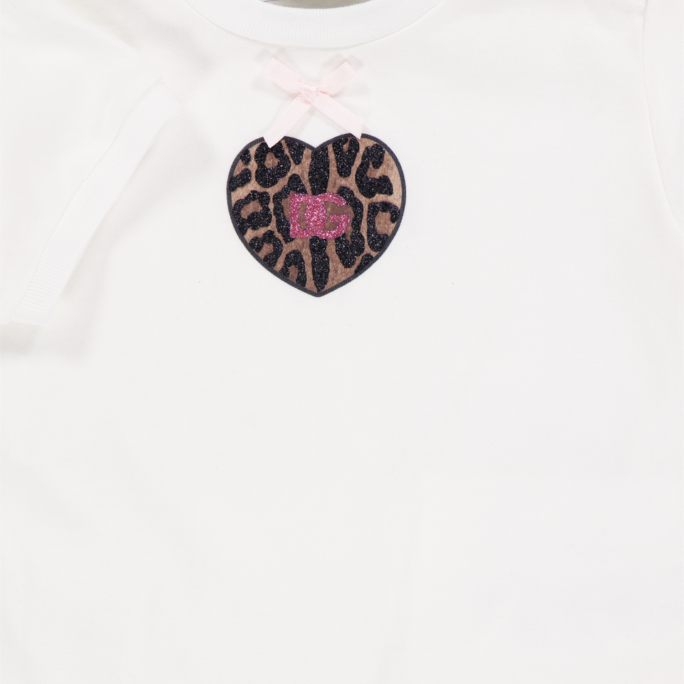 Dolce & Gabbana Baby Meisjes T-Shirt In Wit