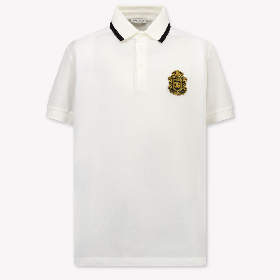Dolce & Gabbana Kids Boys Polo In White