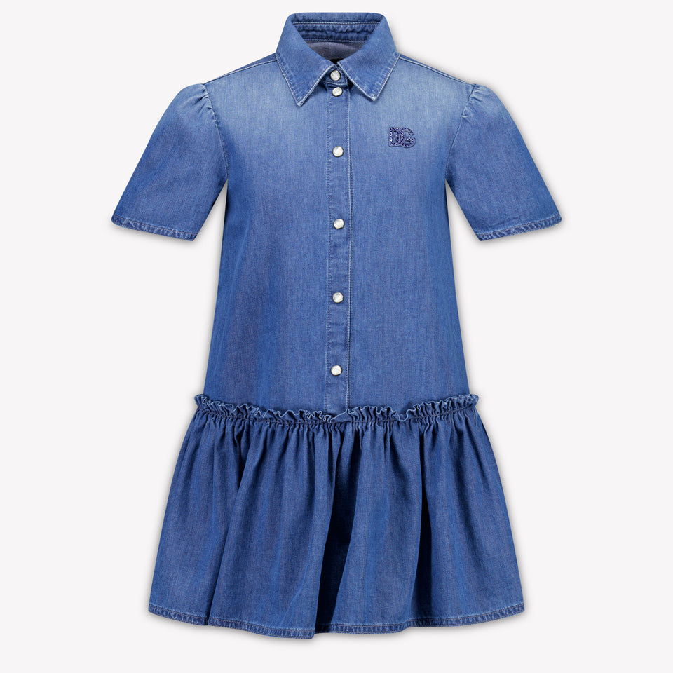 Dolce & Gabbana Kids Girls Dress In Jeans