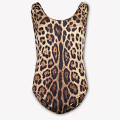 Dolce & Gabbana Kinder Meisjes Zwemkleding In Panter