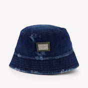 Dolce & Gabbana Kids Unisex Hat In Jeans