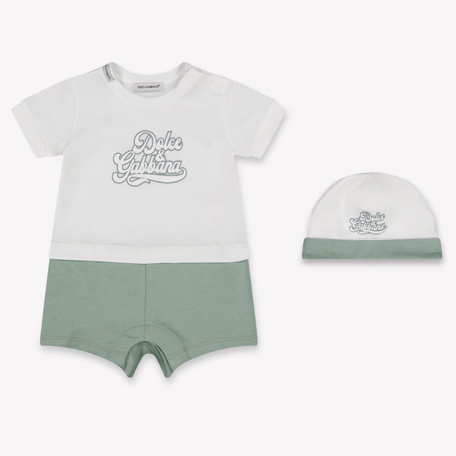 Dolce & Gabbana Baby Jongens Boxpakje In Licht Groen