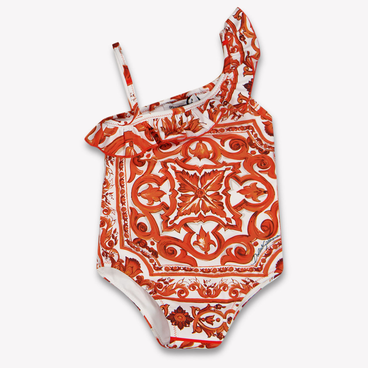 Dolce & Gabbana Baby Girls Swimwear In Orange