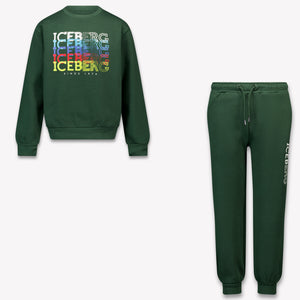 Iceberg Kinder Jongens Joggingpak In Donker Groen