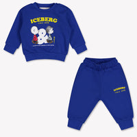 Iceberg Baby Boys Jogging suit In Cobalt Blue