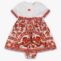 Dolce & Gabbana Baby Girls Dress In Orange