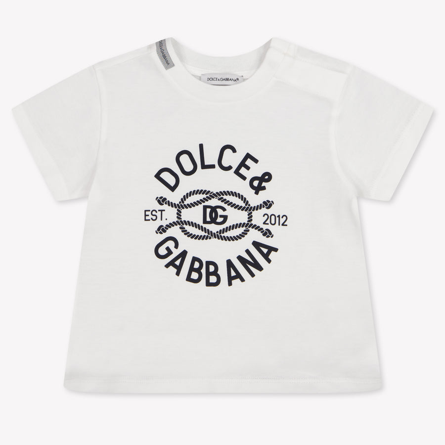 Dolce & Gabbana Baby Jongens T-Shirt In Wit