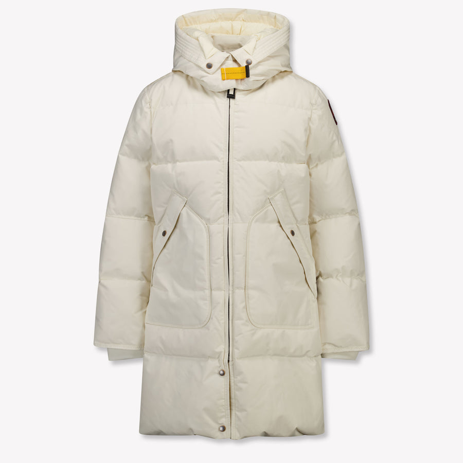 Parajumpers Longbear Kids Girls Jackets In OffWhite