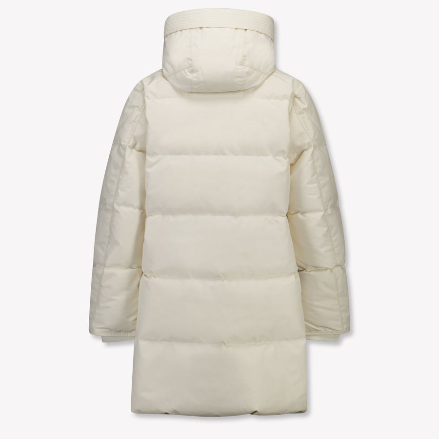 Parajumpers Longbear Kids Girls Jackets In OffWhite