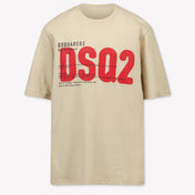 Dsquared2 Kinder Jongens T-Shirt In Licht Beige