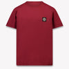 Stone Island Kids Boys T-Shirt In Bordeaux