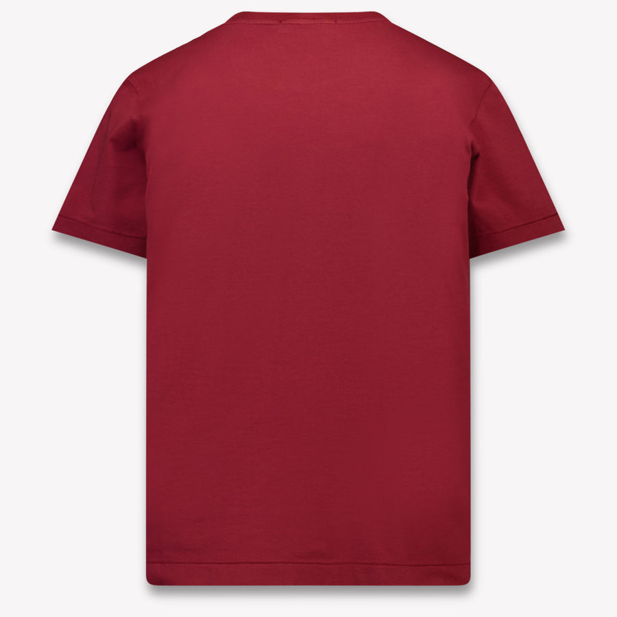 Stone Island Kinder Jongens T-Shirt In Bordeaux