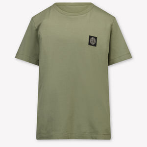 Stone Island Kids Boys T-Shirt In Taupe