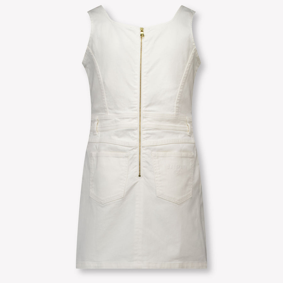 Balmain Kids Girls Dress In White