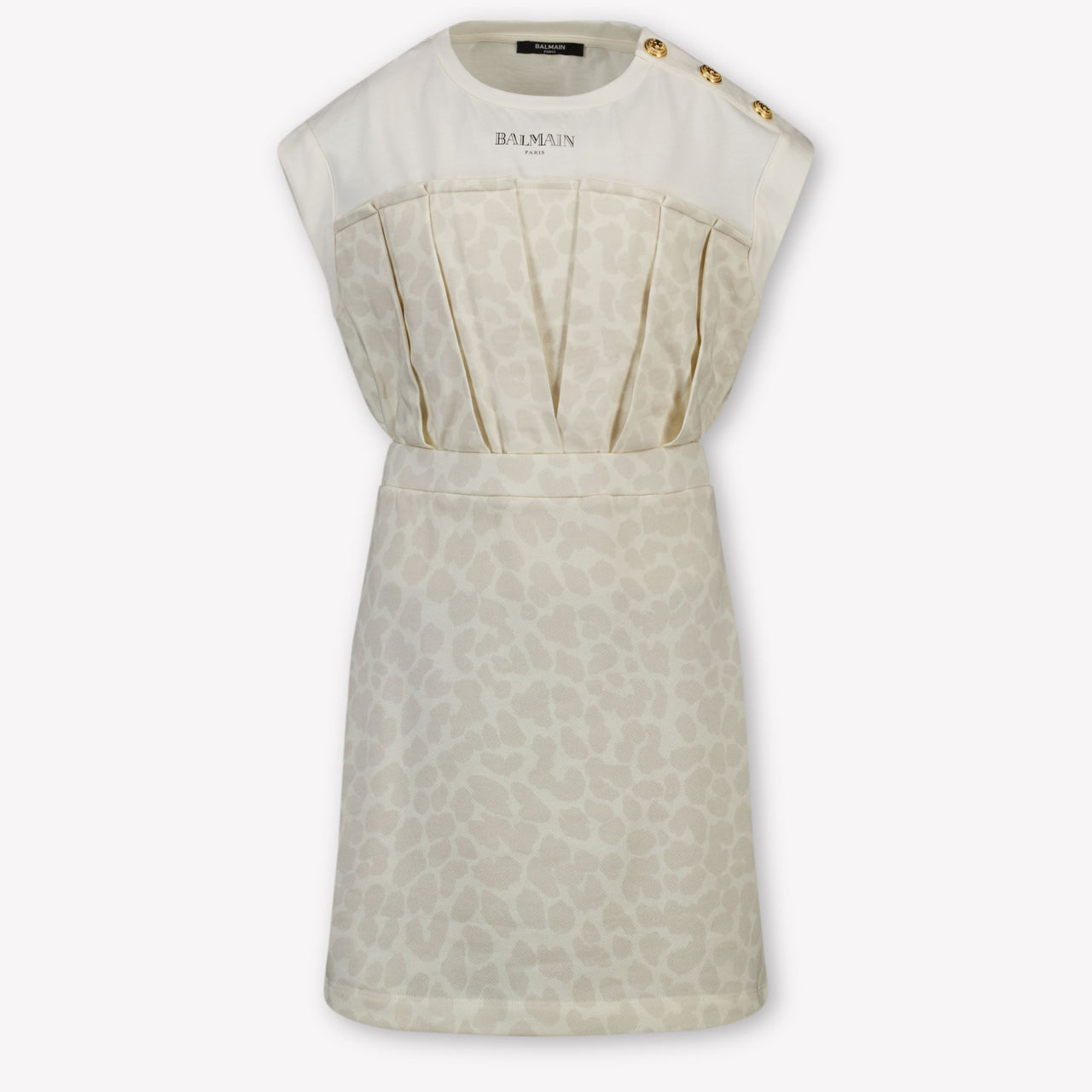 Balmain Kids Girls Dress In OffWhite