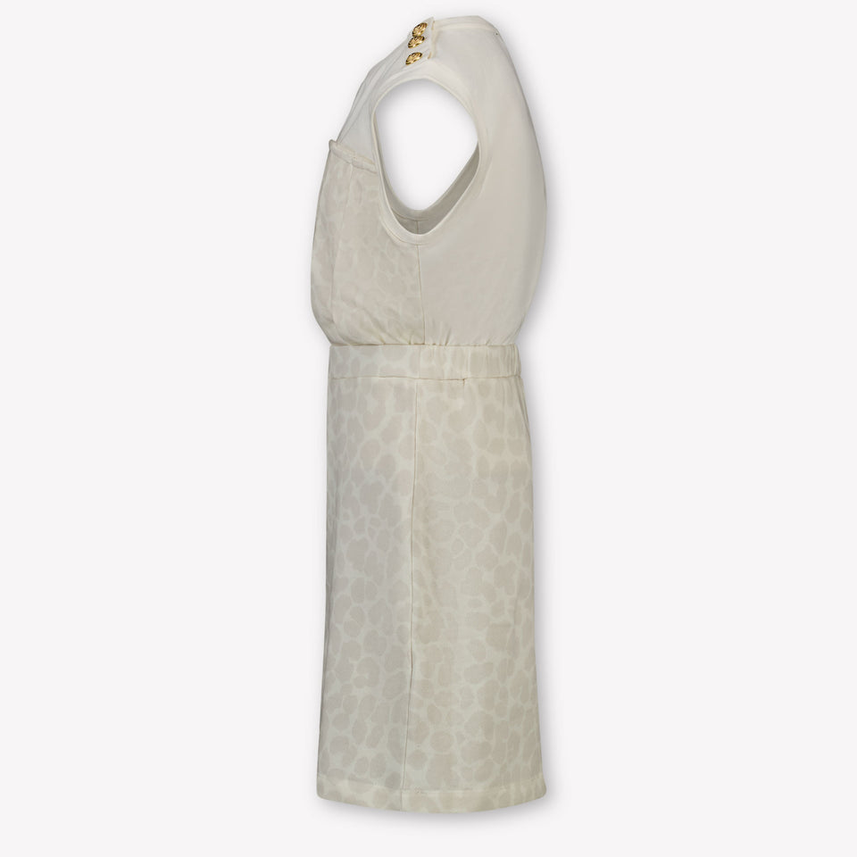 Balmain Kinder Meisjes Jurk In Off White