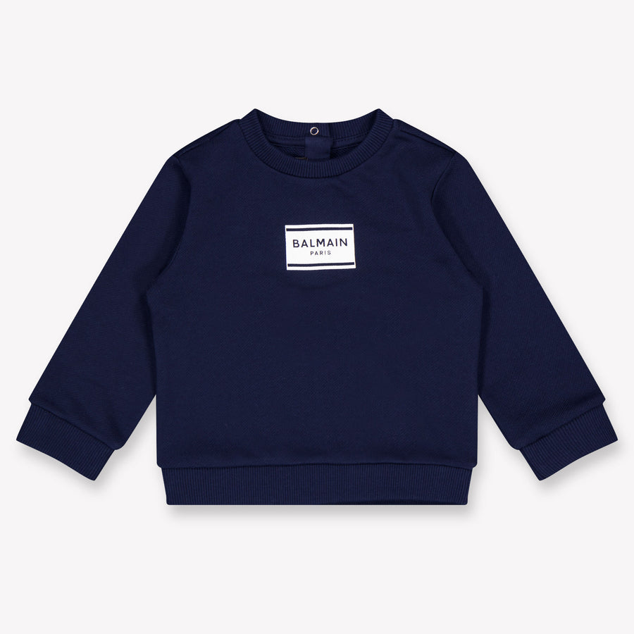 Balmain Baby Girls Sweater In Navy