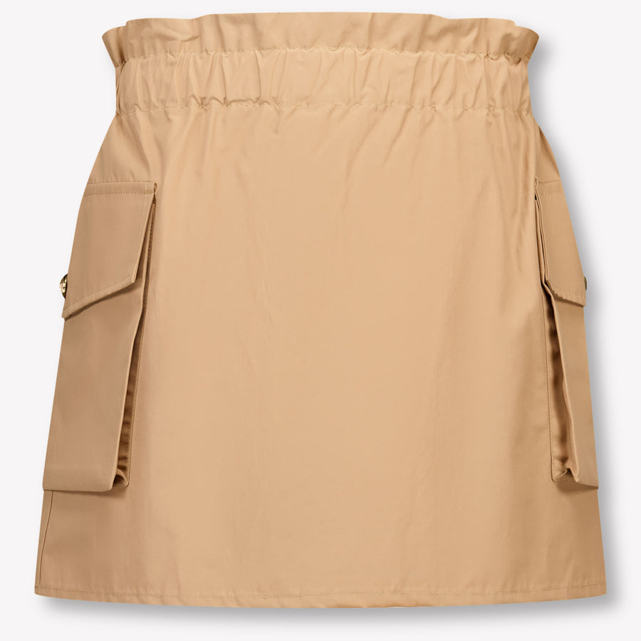 Balmain Kids Girls Skirt In Light Brown