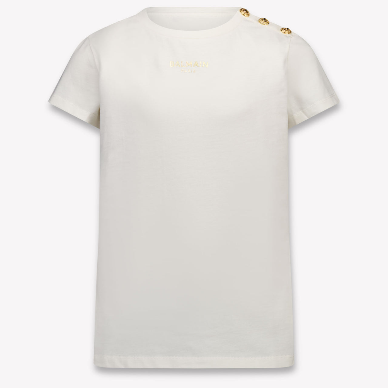 Balmain Kids Girls T-Shirt In OffWhite