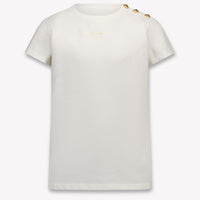 Balmain Kids Girls T-Shirt In OffWhite