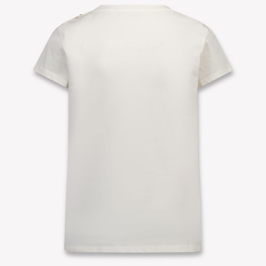 Balmain Kids Girls T-Shirt In OffWhite