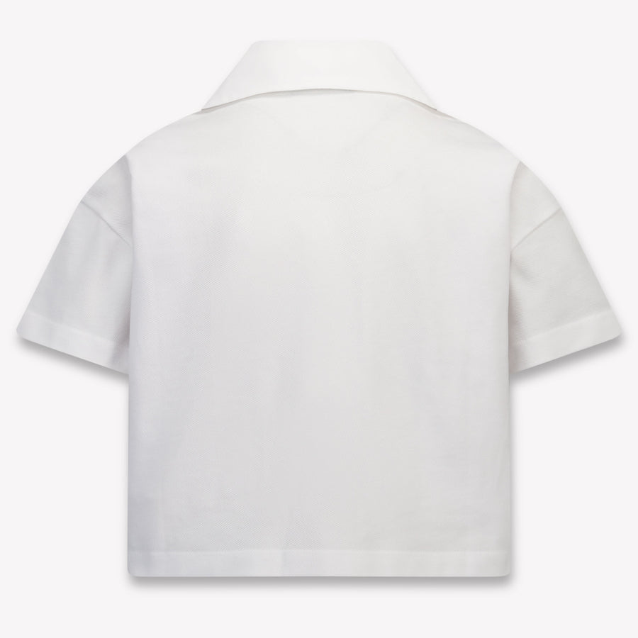 Balmain Kids Girls Polo In White