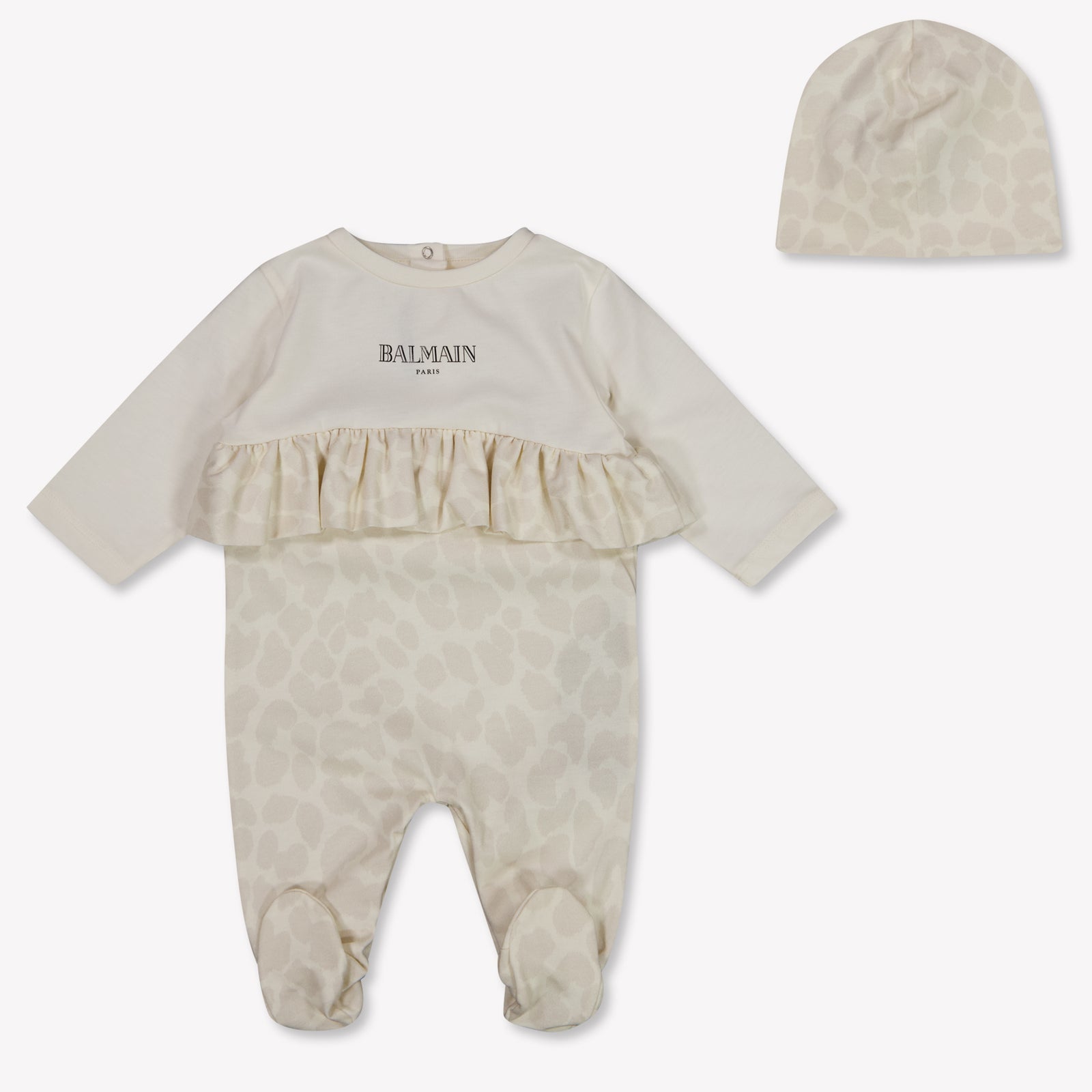 Balmain Baby Girls Playsuit In OffWhite