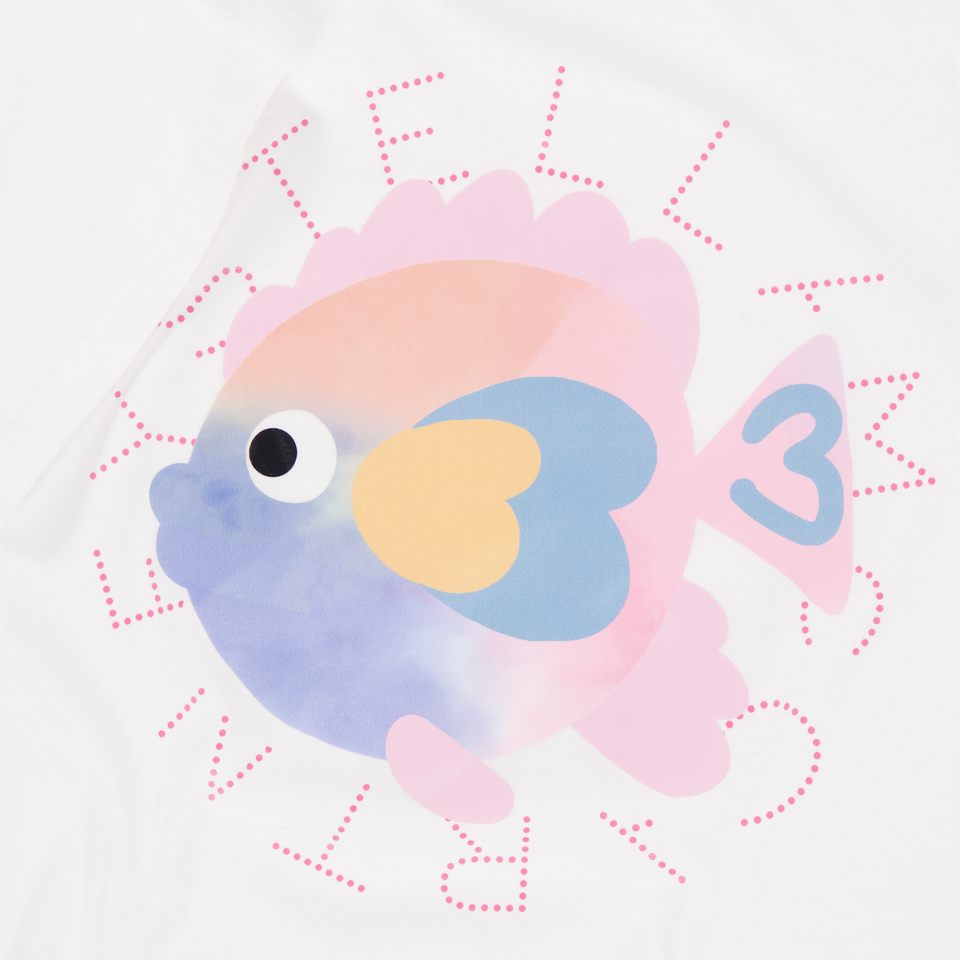 Stella McCartney Kinder Meisjes T-Shirt In Wit