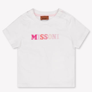 Missoni Baby Meisjes T-Shirt In Wit
