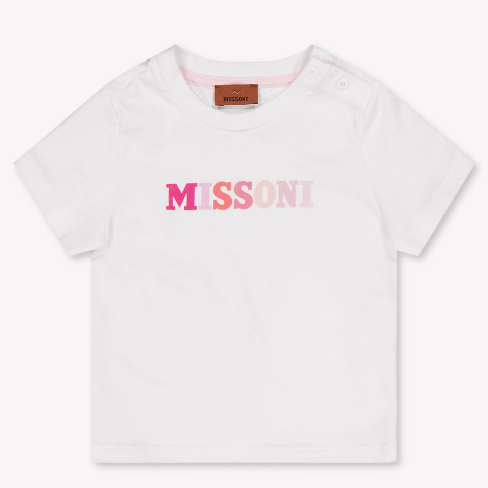 Missoni Baby Meisjes T-Shirt In Wit