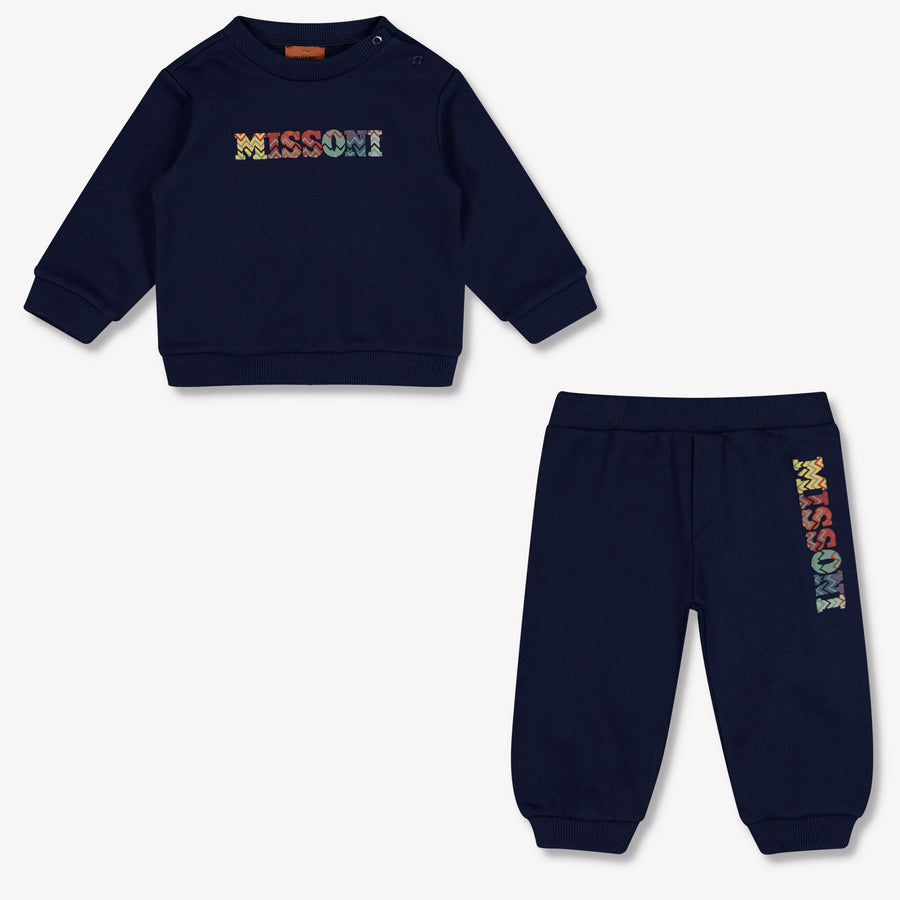 Missoni Baby Jongens Joggingpak In Navy