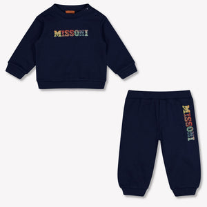 Missoni Baby Jongens Joggingpak In Navy