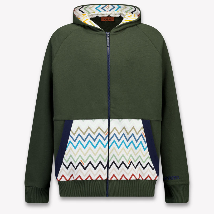 Missoni Kinder Jongens Vest In Donker Groen