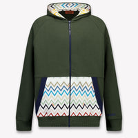 Missoni Kids Boys Cardigan In Dark Green