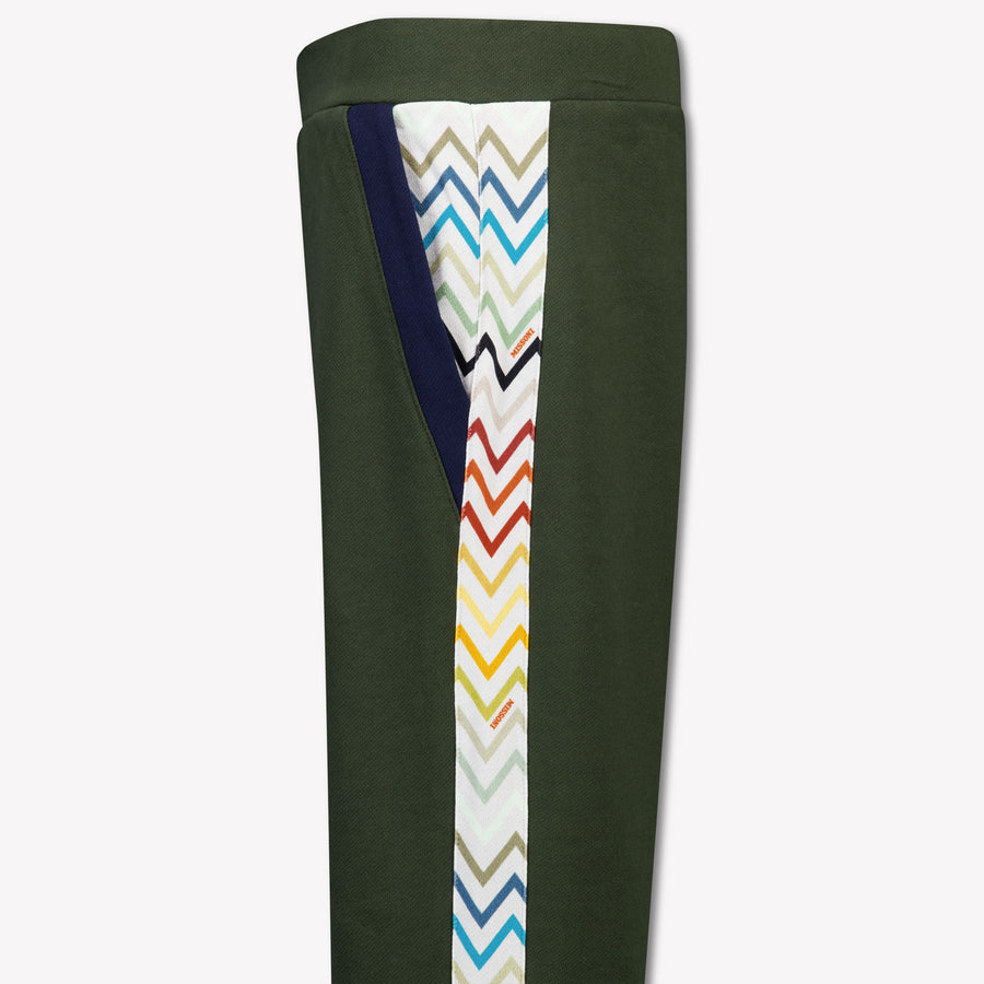 Missoni Kids Boys Pants In Dark Green