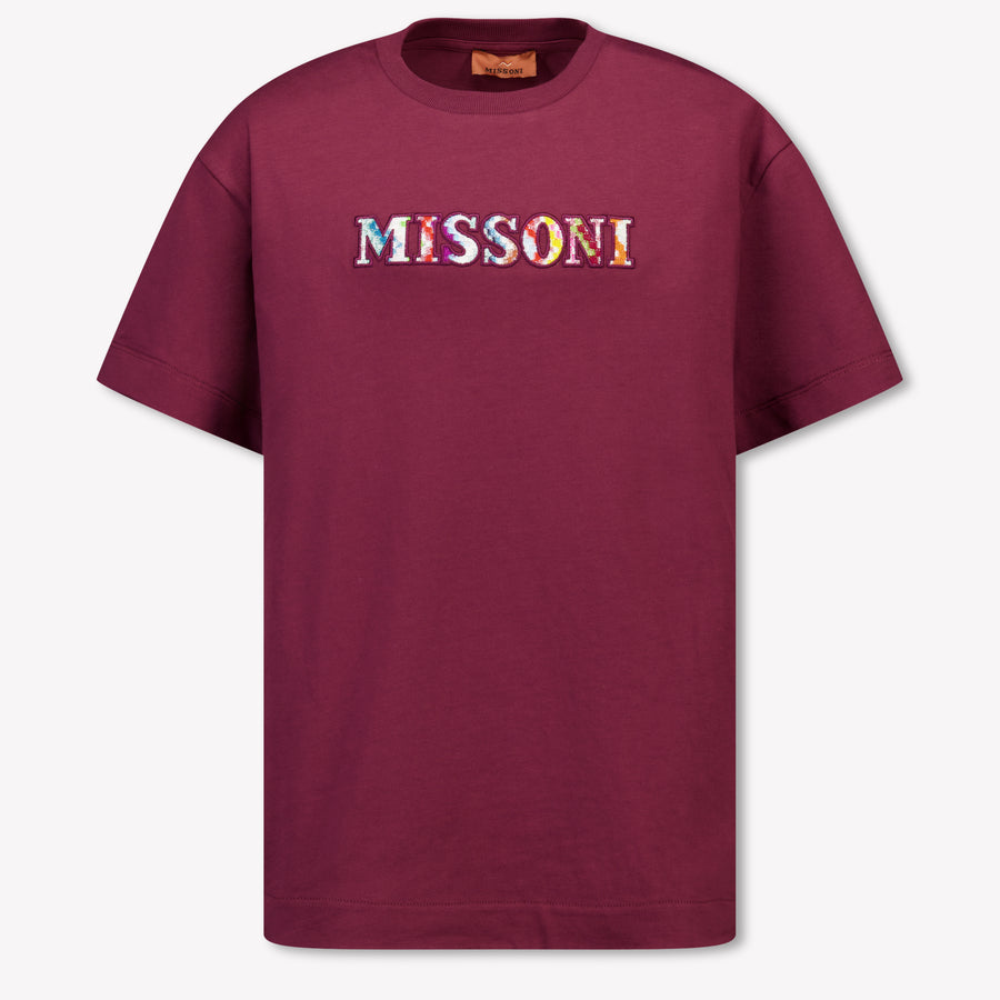 Missoni Kids Girls T-Shirt In Bordeaux