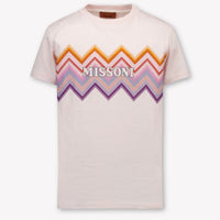 Missoni Kinder Meisjes T-Shirt In Licht Roze