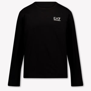 EA7 Kinder Jongens T-Shirt In Zwart