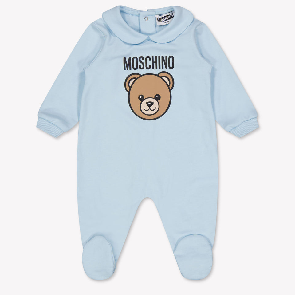 Moschino Baby Unisex Bodysuits in Light Blue