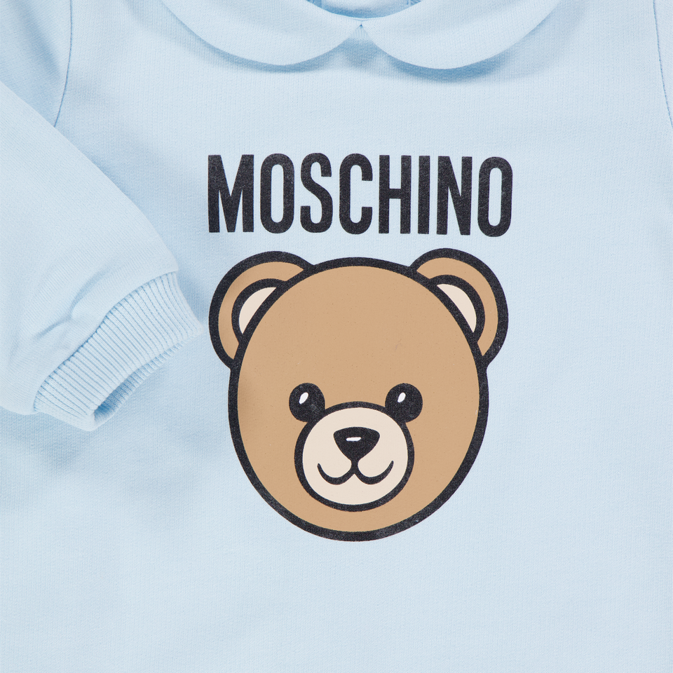Moschino Baby Unisex Bodysuits in Light Blue