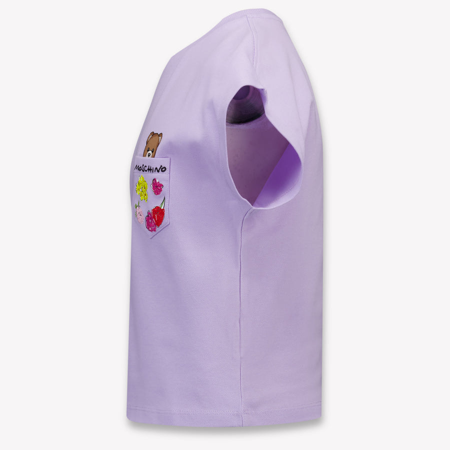 Moschino Kids Girls T-Shirt In Lilac