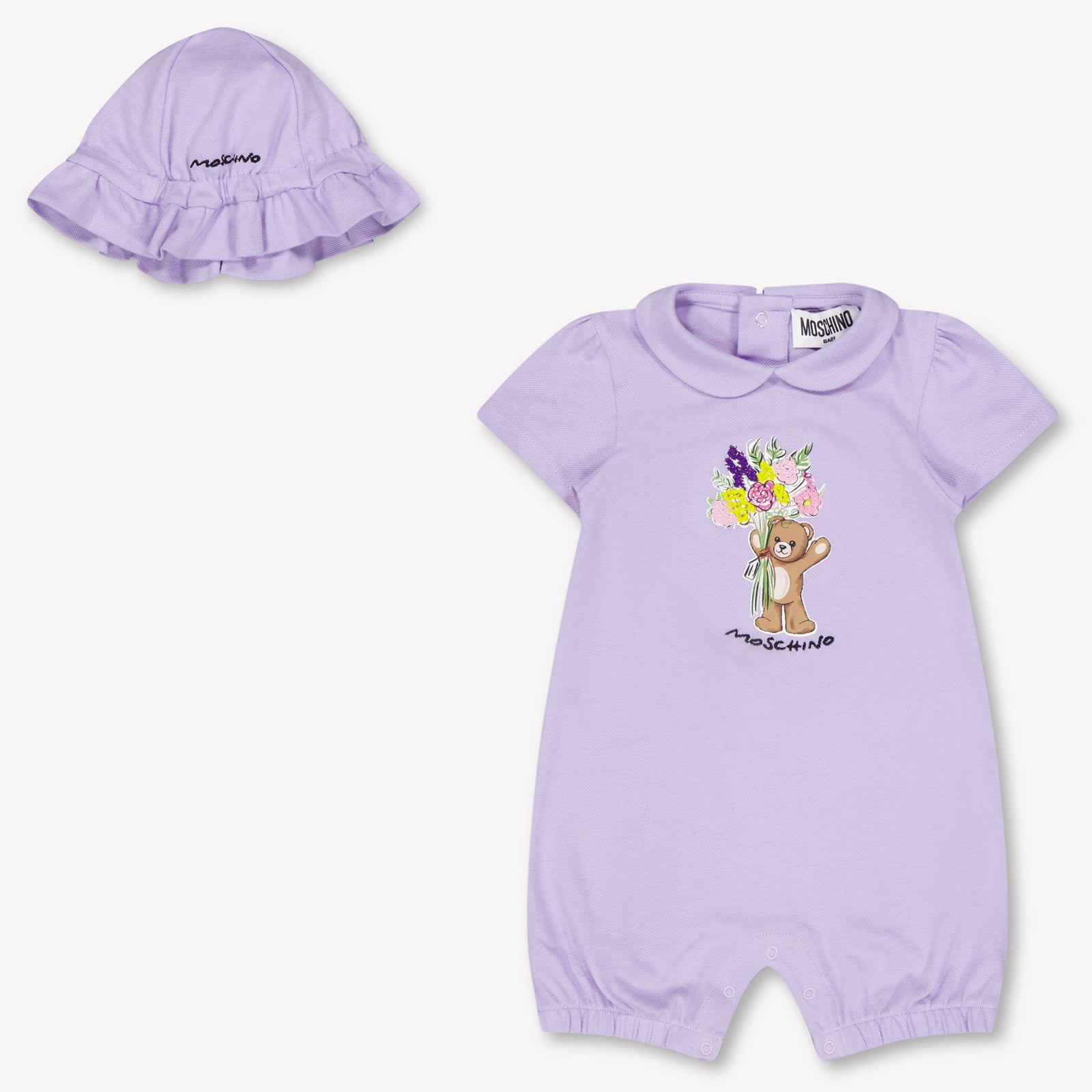 Moschino Baby Girls Set In Lilac