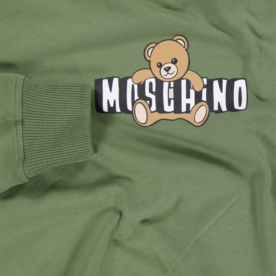 Moschino Kids Unisex Sweater In Army