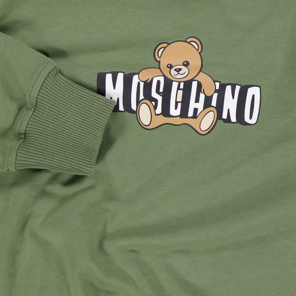 Moschino Kinder Unisex Trui In Army