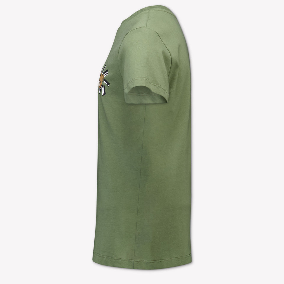 Moschino Kids Boys T-Shirt In Army