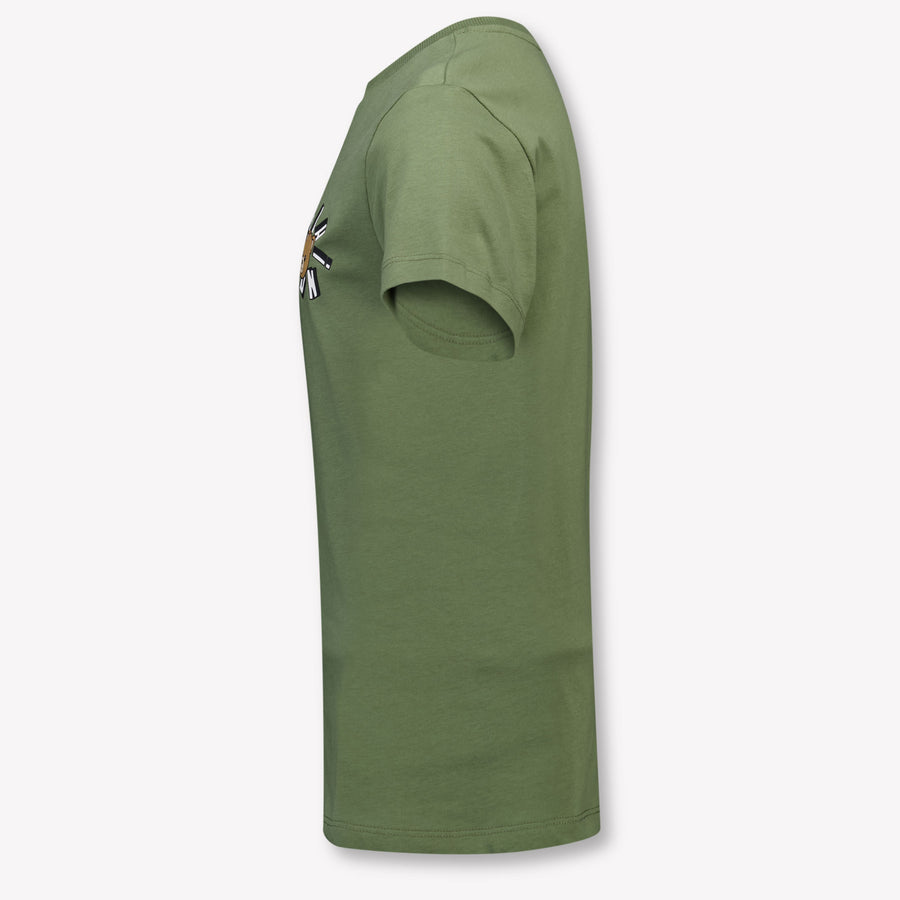Moschino Kids Boys T-Shirt In Army