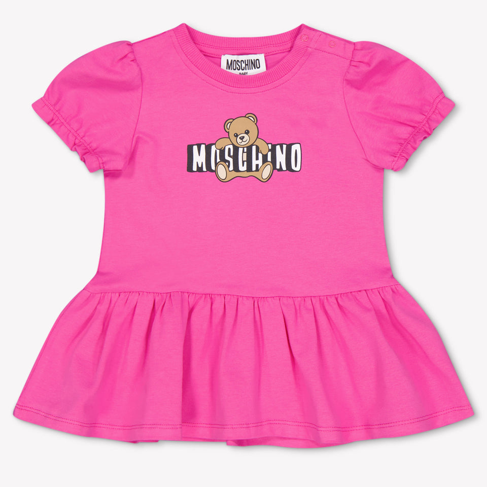 Moschino Baby Meisjes Jurk In Fuchsia