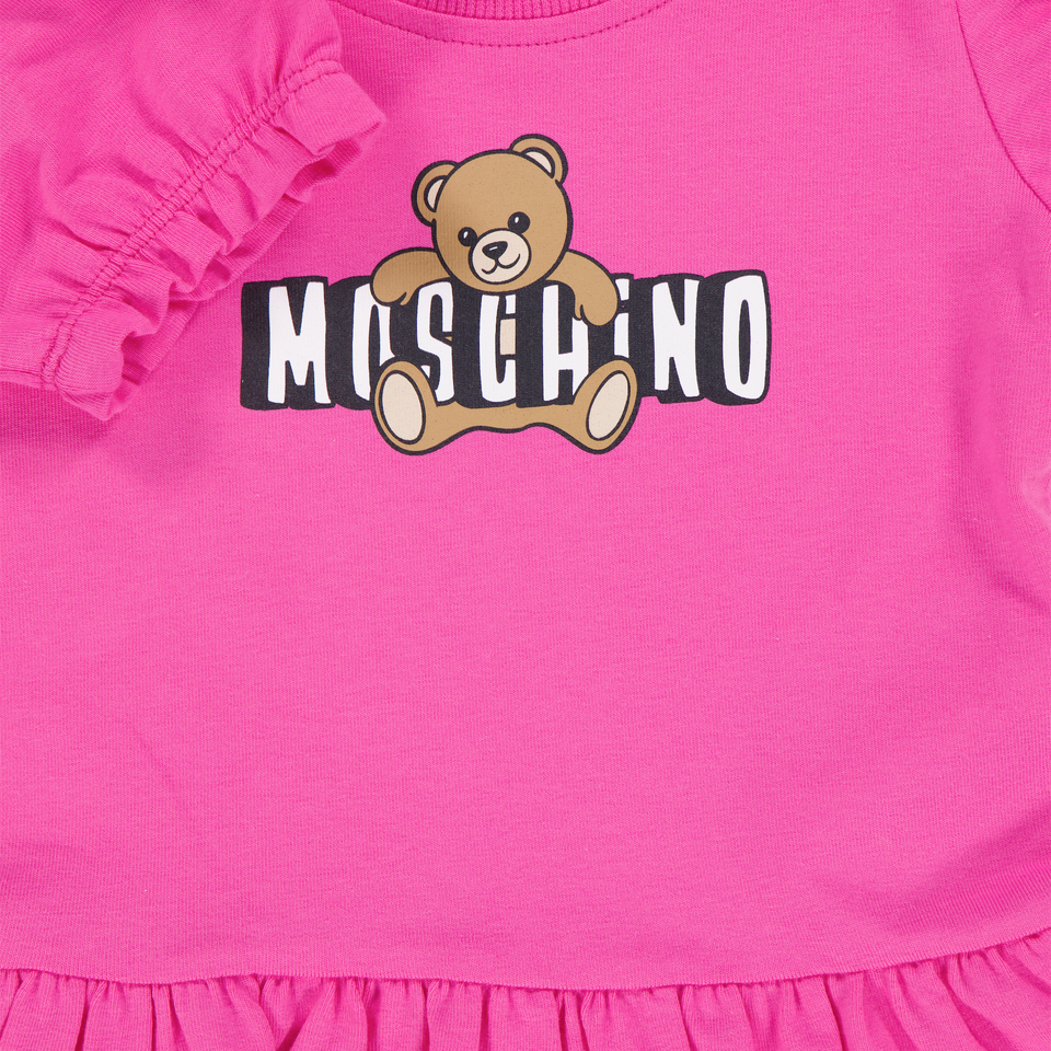 Moschino Baby Meisjes Jurk In Fuchsia
