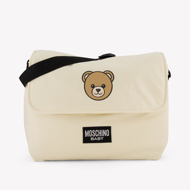 Moschino Baby Unisex Diaper Bag In Beige