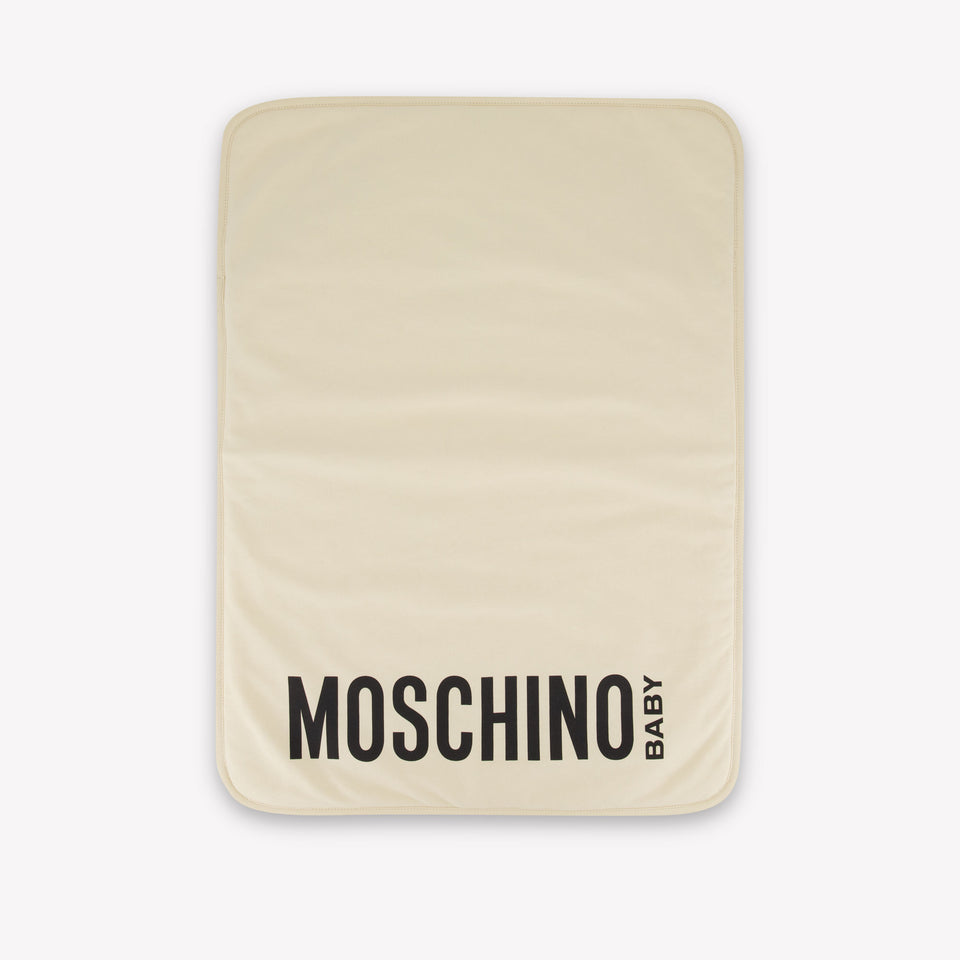 Moschino Baby Unisex Diaper Bag In Beige